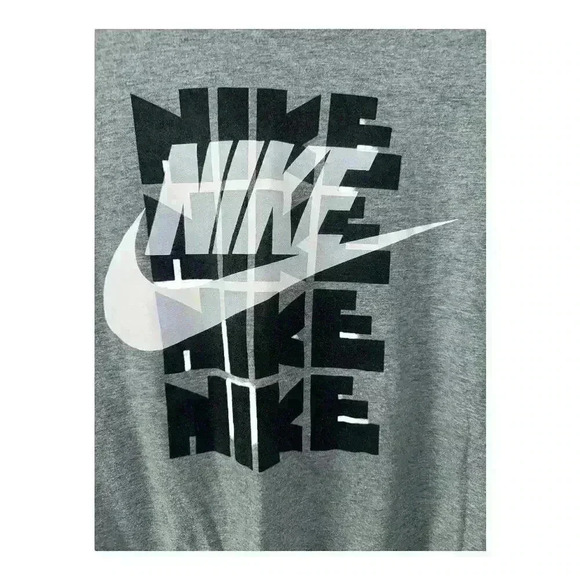 Nike Mens Gray Shite Swoop TShirt, Large - Picture 3 of 5